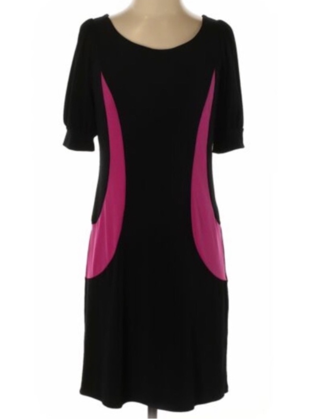 Allen B Schwartz Colorblock Swing Dress Black XS